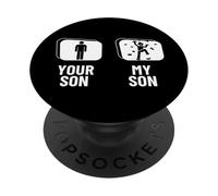Wall Climbing Your Son My Son Dad Mom Funny Boulder PopSockets PopGrip Adhesivo