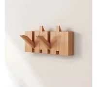 Wall Coat Rack with Hooks, Decorative Beech Wood Piano Shaped Design for Entryway, Bedroom, Coats, Bags, and Hats