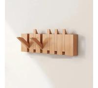 Wall Coat Rack with Hooks, Decorative Beech Wood Piano Shaped Design for Entryway, Bedroom, Coats, Bags, and Hats