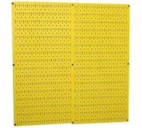 Wall Control 30-P-3232Y Tablero de Clavijas de Metal Amarillo, Paquete de 2