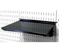 Wall Control Estante para Tablero de Clavijas de 30,48 cm de Profundidad para Control de Pared y Tablero de Herramientas ranurado, Color Negro
