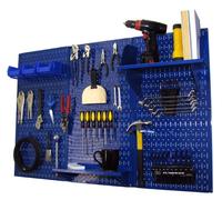 Wall Control Kit de almacenamiento de herramientas estándar de tablero perforado, color azul