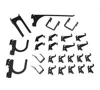 Wall Control KT-200-DLX B Panel de almacenamiento ranurado Deluxe Gancho Surtido, Negro