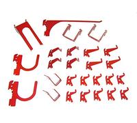 Wall Control KT-200-DLX R- Kit de ganchos para panel de almacenamiento con ranuras, rojo