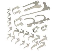 Wall Control KT-200-DLX W Panel de almacenamiento ranurado Deluxe Hook Surtido, Blanco