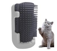 Wall Corner Cat Massage Comb, Grooming Cat Corner Grooming Tool, Wall Mounted Cat Groomer for All Hair Types, Corner Cats Grooming Brush 5.31x4.13x1.97" for Cats (Pink, Gray)