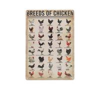 Wall Craft Decor Chicken Knowledge Poster Metal Craft Sign Vintage Craft Knowledge Sign