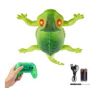 Wall Crawler Gecko - Juego eléctrico de gateo, 37 x 16,5 x 5 cm, 2 modos de iluminación, acción dinámica de escalada y carrera, juguete de robot geco de pared | Diversión de broma para preescolar