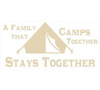 Wall Decor Plus More WDPM3875 Family that Camps Together Letters for the RV Camper vinilo calcomanías de pared de 37 x 17 pulgadas, beige, 37 pulgadas x 17 pulgadas
