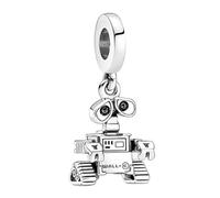 Wall-E - Abalorio de plata de ley 925 compatible con abalorios Pandora y muchas otras pulseras del Reino Unido., Metal