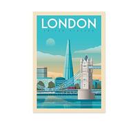 WALL EDITIONS Art Poster - London Tower Bridge - Olahoop Travel Posters (50 x 70 cm)