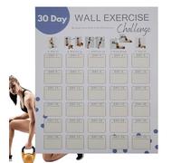 Wall Fitness Planner - Hoja de registro de desafío de entrenamiento de 24x36 pulgadas, póster de ejercicio de planificación rápida, entrenamiento profesional | Organizador de gimnasio juvenil