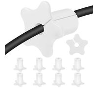 Wall Grommet, 10 Pieces 10 Pieces Silicone Cable Pass Through Grommet, Star-Shaped Wire Cord Pass Through Management Solution for Entertainment Center Office Home Theater