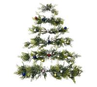 Wall Hangable Christmas Tree - Handmade mounted ornament group of six decorative trees offering textured artistry, vibrante holiday styling, refined craft appeal, uplifting seasonal presentation