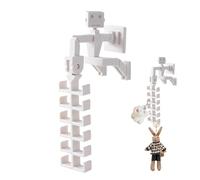 Wall Hanger, Adhesive Robot Shape Rack, Strong Hold Self Stick Design, 6 Piece Set, Excellent For Door Entryway Closet Schoolbag Purse Backpack Belt Necklace Clothes Organization