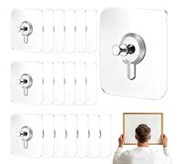 Wall Hangers Without Nails - 20 Piece Heavy Duty Self Adhesive No Drill Hooks For Home Kitchen Bathroom Glass Tile And Concrete Surfaces, Upgraded 2026 Traceless