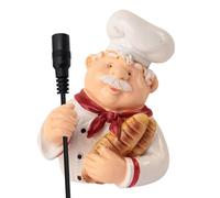 Wall Hooks - 7.5cm Kitchen Cable Tidy | Plug Storage Hooks Resin, Cartoon Chef Power Cord Organizer For Plug, 2kg Strong Load-Bearing Waterproof Kitchen Wall Cord Keeper For Home, Garden And Garage