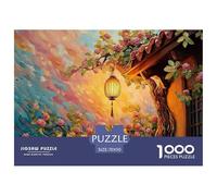 Wall Lamp in Style_of Chinese Design 1000 Piezas Papel Ecológico Rompecabezas Warm Light Liberador De Estrés Juego Familiar Puzzle para Niños Pequeños 70x50cm/1000pcs