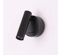 Wall Lamp Wall Mounted Bedside Reading Lamp LED Wall Light Indoor Hotel Guest Room Bed Room Headboard Book Read Light with Switch (Color Temperature : 3000K, Lampshade Color : Chrome) (Matt Black
