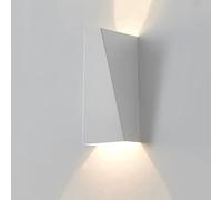 Wall Light Indoor LED 10W White Square Metal Up and Down Wall Lamp 3000K Warm White Modern Decorative Wall Sconce, for Living Room Bedroom Hallway Corridor Stairs Hall, 20 * 10Cm
