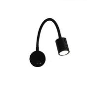 Wall Light Indoor LED 5W Rotatable Aluminium Wall Lamp 3000K Warm White Modern Industrial Decorative Wall Sconce, for Living Room Bedroom Hallway Corridor Stairs Hall, Black