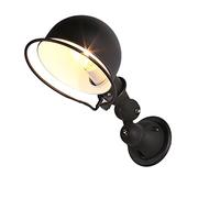 Wall Light Indoor LED 5W Rotatable Metal Wall Lamp 3000K Warm White Retro Vintage Industrial Wall Sconce, for Living Room Bedroom Hallway Corridor Stairs Hall, Black, Socket: E14