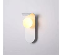 Wall Light Indoor LED 7W 3000K Warm White Modern Metal Wall Lamp Decorative Wall Sconce Lamp for Living Room Bedroom Hallway Corridor Stairs Hall, White