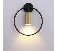 Wall Light Indoor LED 7W Modern 180°Rotatable Metal Wall Lamp 3000K Warm White Wall Sconce, for Living Room Bedroom Hallway Corridor Stairs Hall, Black, Socket: E27