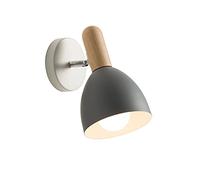 Wall Light Indoor LED 7W Rotatable Metal Wall Lamp 3000K Warm White Modern Industrial Decorative Wall Sconce, for Living Room Bedroom Hallway Corridor Stairs Hall, Grey