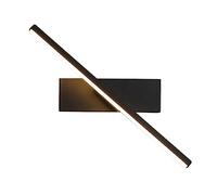 Wall Light Indoor LED 8W 3000K Warm White Modern 350° Rotatable Aluminum Wall Lamp Decorative Wall Sconce Lamp for Living Room Bedroom Hallway Corridor Stairs Hall, Black, 40cm