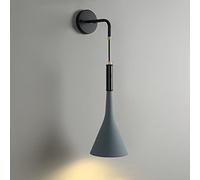 Wall Light Indoor LED 8W Grey Metal Wall Lamp 3000K Warm White Modern Creative Decorative Wall Sconce, for Living Room Bedroom Hallway Corridor Stairs Hall