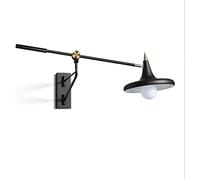 Wall Light Modern Black Adjustable Long Pole Swing Arm Metal Wall Lamp Bedside Lamp for Bedroom Living Room Corridor Decoration Lighting Sconce Reading