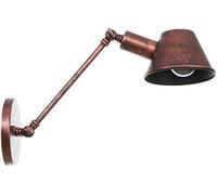 Wall Light Retro Industrial Style Swinging Long Arm All Light E 2 7 E 26 Base Adjustable Metal Wall Lamp, Wall Mounted Reading Lamp(Brown)