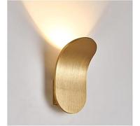 Wall Lighting Fixtures, Minimalist Brushed Shape Light, Aluminum Sconces,Vintage Indoor Lamp for Bar Cafe(Gold,3 Color Mode)