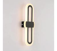 Wall Lighting, Simple Modern Living Room Wall Lamp, Wrought Iron Bedroom Lighting Wall Sconces, 15W Led Wall Lantern Home Interior Wall Light Fixtures for Study Room Restaurant (Black White Ligh/Black