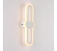 Wall Lighting, Simple Modern Living Room Wall Lamp, Wrought Iron Bedroom Lighting Wall Sconces, 15W Led Wall Lantern Home Interior Wall Light Fixtures for Study Room Restaurant (Black White Ligh/White