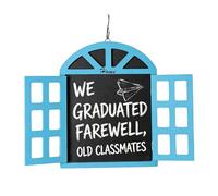 Wall Message Sign - Instrucciones de visualización Panel, Rewritable Chalk for Instruction, Vintage Wooden Frame with Mounting Hardware, Classroom Supplies, Aesthetic Blackboard for Bistro Boutique