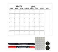 Wall Monthly Calendar - Writable Erasable Board for Easy Planning | Reusable Surfaces with No Year Restriction, Large Grid Layout, Dry-erase Function, Perfect for Apartment Kids Teens