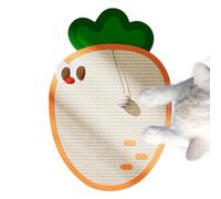 Wall Mount Cat Scratcher, Carrot Shape Sisal Scratching Board For Indoor Cats, Wear-Resistant Sofa Protection Scratch Pad with Ball Toy, Easy To Install & Space-Saving