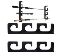 Wall Mount Fishing Rod Holder - 12.6 Inches , Horizontal Fishing Pole Rack, Heavy-Duty Steel Holder | Garage Fishiing Rod Storage , For Trekking Ski Poles Outdoor Gear