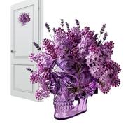 Wall Mount Floral Container | Gothic Skull Flower Pot Holder | Decorative Resin Wall Hanging Vase | Unique Indoor Outdoor Plant Display Container | Gothic Home Decoration Accent