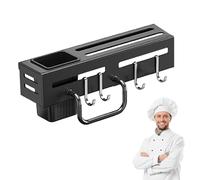 Wall Mount Holder, Cutlery Organizer Rack, 30 x 5,5 x 5 cm, 11,81 x 2,17 x 1,97 pulgadas, Multiusos Kitchen Hanger, Punch-Free Installation, With Hooks, Space-Saving Storage for Home or Hotel Use