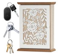 Wall Mount, Key Storage Box, 7,87 x 10,39 pulgadas Vintage Carving Design with Secure Lock Feature, Key Ring Holder for Home, Office, Hallway, Living Room, Entryway, Front Door, Patio, Apartment