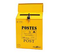 Wall-Mount Mailbox | Decorative Waterproof Locking Letter Box | Metal Mailbox with Key For Outdoor, Garden, Home, Porch, Courtyard, Farmhouse, Patio