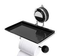 Wall Mount Paper Towel Holder - Stainless Steel Suction Cup Tissue Roll Rack, No Damage Kitchen Bathroom Organizer Shelf, Dispenser | Space Saving Storage Accessory For Home Washroom Counter
