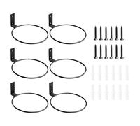 Wall Mount Plant Holder | 6-Pieces Flowerpot Support Metal Mount | Wall Flower Container Display | for Apartment Farmhouse Balcony Living Room Bathroom Toilet Staircase