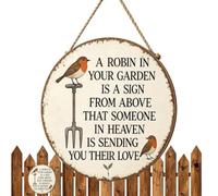 Wall Mount Porch Signs - Rustic Robin Bird Wall Decor