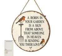 Wall Mount Porch Signs - Rustic Robin Bird Wall Decor