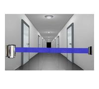 Wall Mount Retractable Queue Barrier Belt, Divisor de línea de barrera de cola de control de multitudes con soporte de pared de 2/3/5/10 m con correa retráctil opcional de colores y accesorios(C,2M/6.