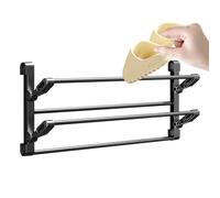 Wall Mount Shoe Rack Adhesive Double-Layer - - - Foldable Space Saving Shoe | Angled Shoe Organizer Holder for Home Living Room Bathroom | | | Apartment Hotel RV Tile Marble Glass Mirror Wall Mount Shoe